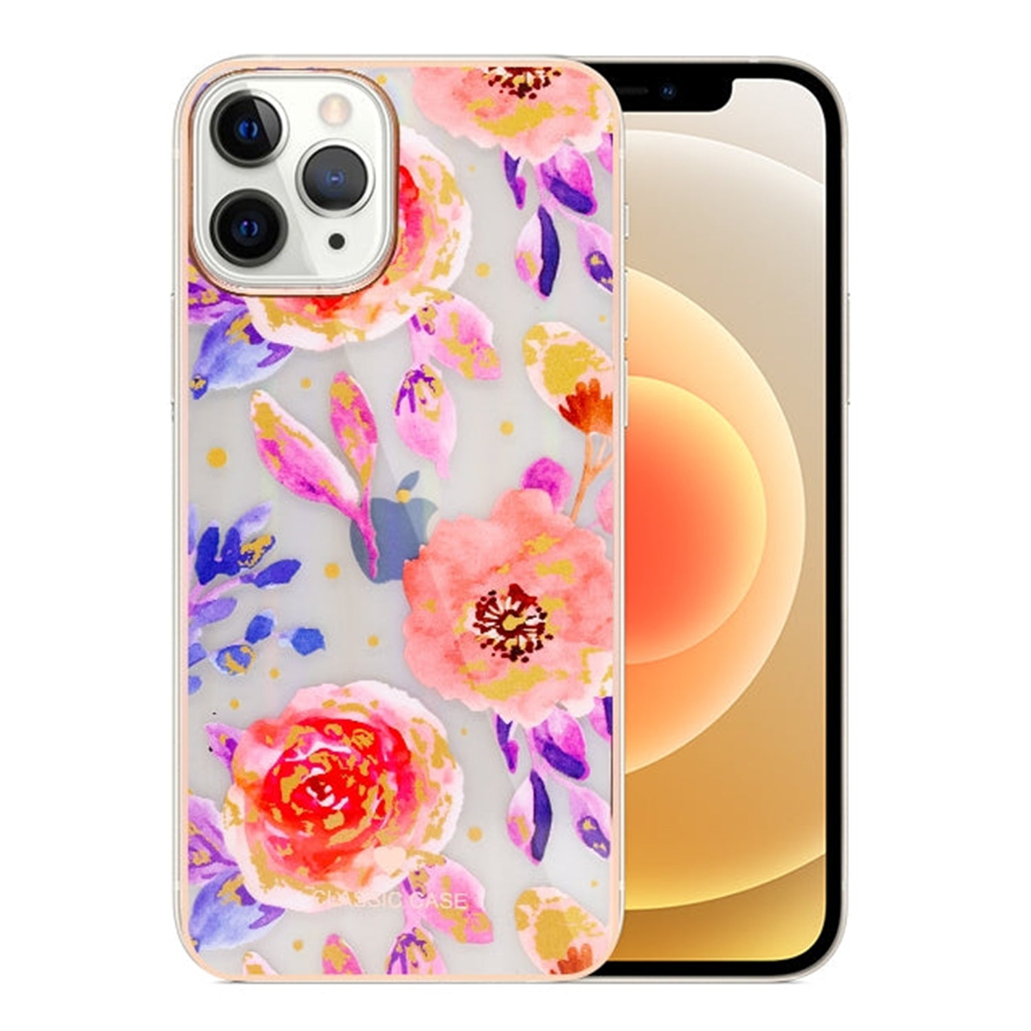 iPhone 13 Pro TPU painted fashion flower case