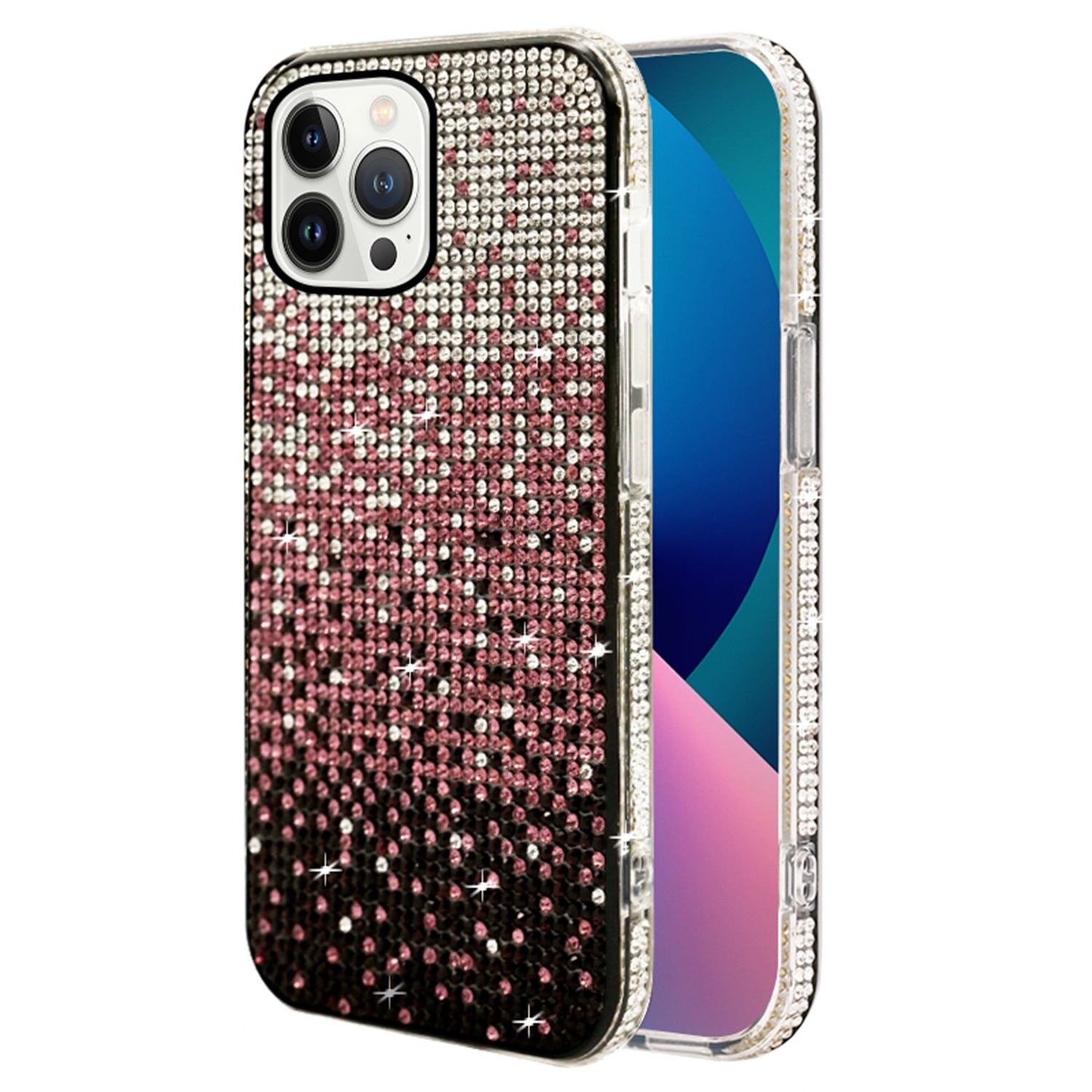 iPhone  13 Pro Max Three color gradient small diamond case