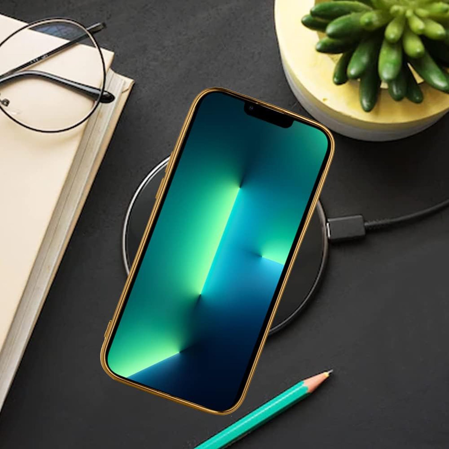 iPhone 13 Pro Max Electroplated logo hollow out color case