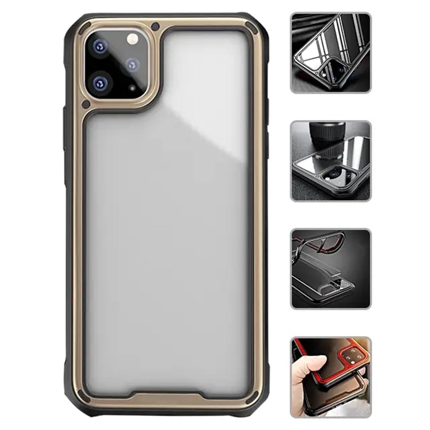 Hard PC + Flexible TPU Frame [Shock-Absorbing] for iPhone 11 Pro Max Case