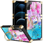 Samsung Galaxy S23 TPU Luxury Shiny Flower Fashion Case with Kickstand
