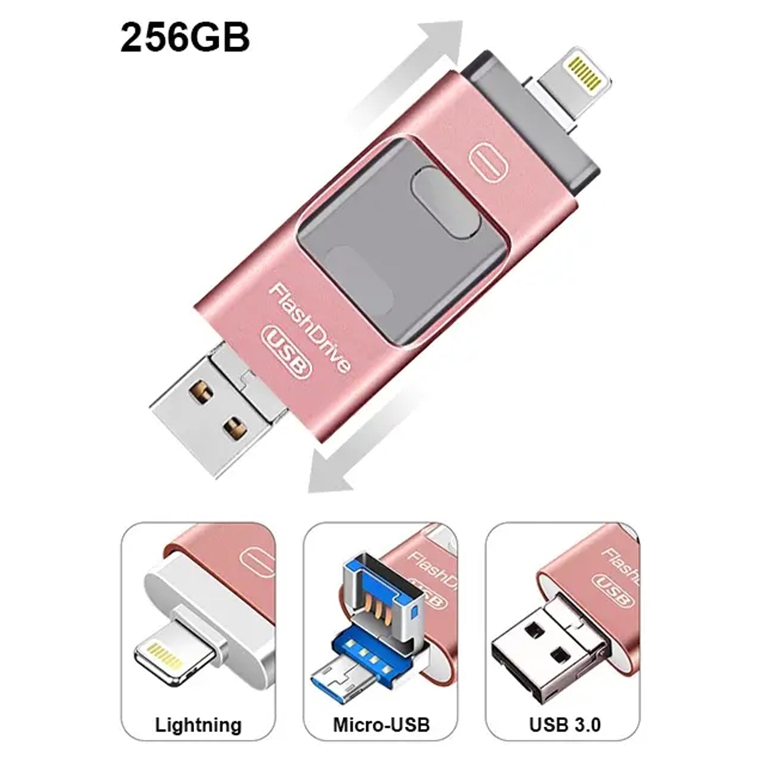 256GB 3 in 1 i Flash Drive for Apple iOS Devices & Android & Computers