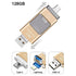 3 in1(Type C & Lightning & USB3.0) i Flash Drive for Apple iOS & Android & Computers (128GB)
