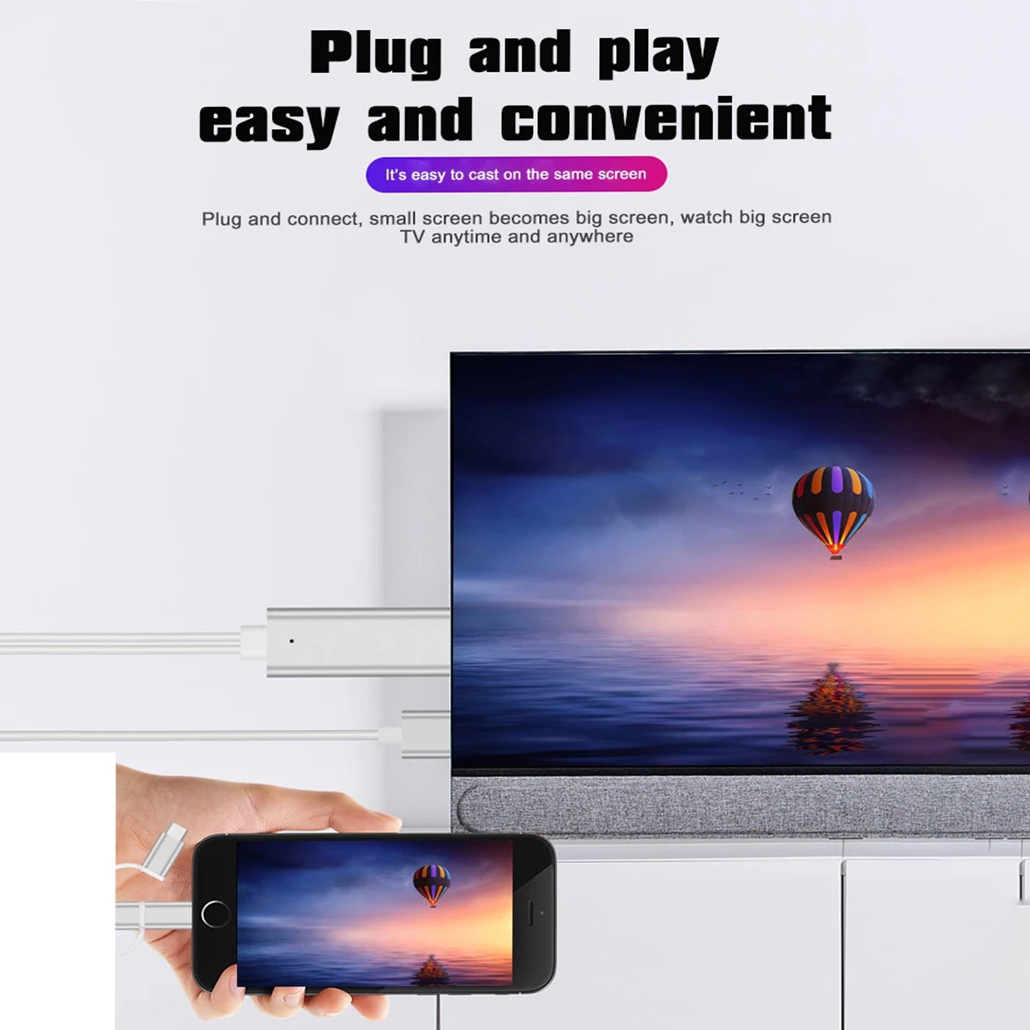 HDTV Cable for Lightning & Micro USB Connector 2 in 1