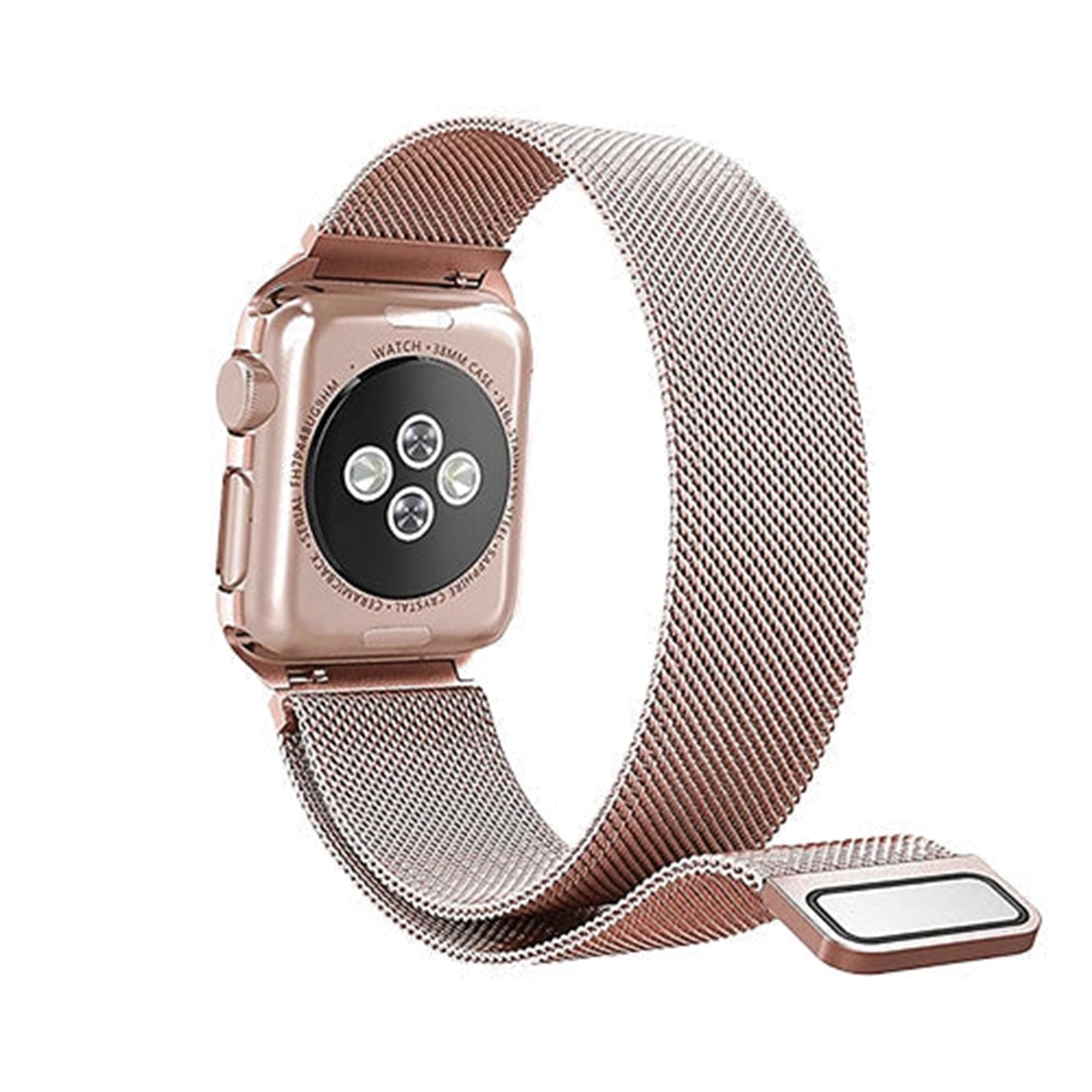 38mm Stainless Steel Wristband  for i-Watch Series 4/3/2/1  Milanese Loop with Strong Magnetic Closure Strap