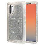 Transparent Floating Glitter Heavy Duty Case Compatible with Samsung Galaxy Note 10