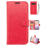 Note 8 Real Plain Leather Wallet Case