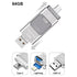 3 in1(Type C & Lightning & USB3.0) i Flash Drive for Apple iOS & Android & Computers (64GB)