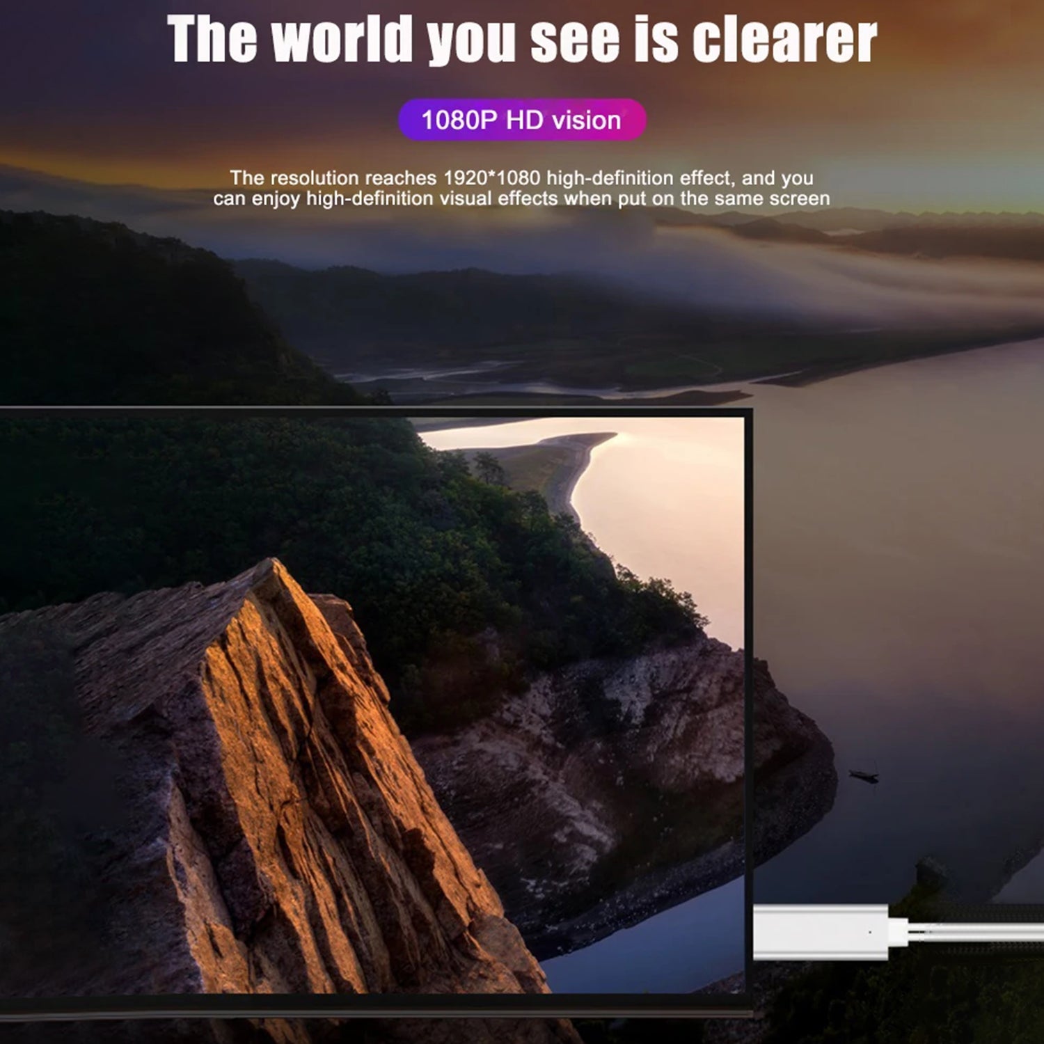 HDTV Cable for Lightning & Micro USB Connector 2 in 1