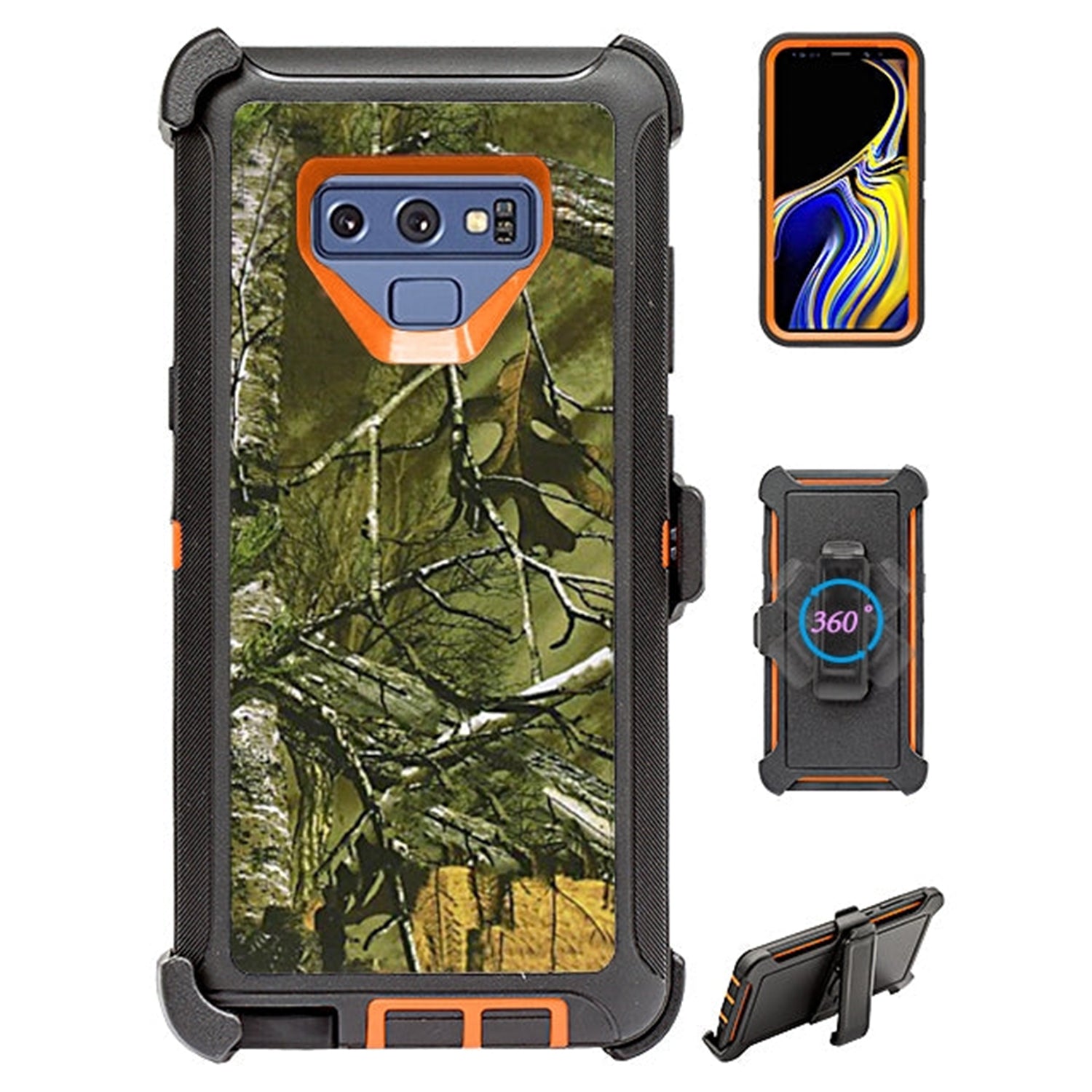 Galaxy Note 9 Design Full Protection Heavy Duty Case for (No Screen)