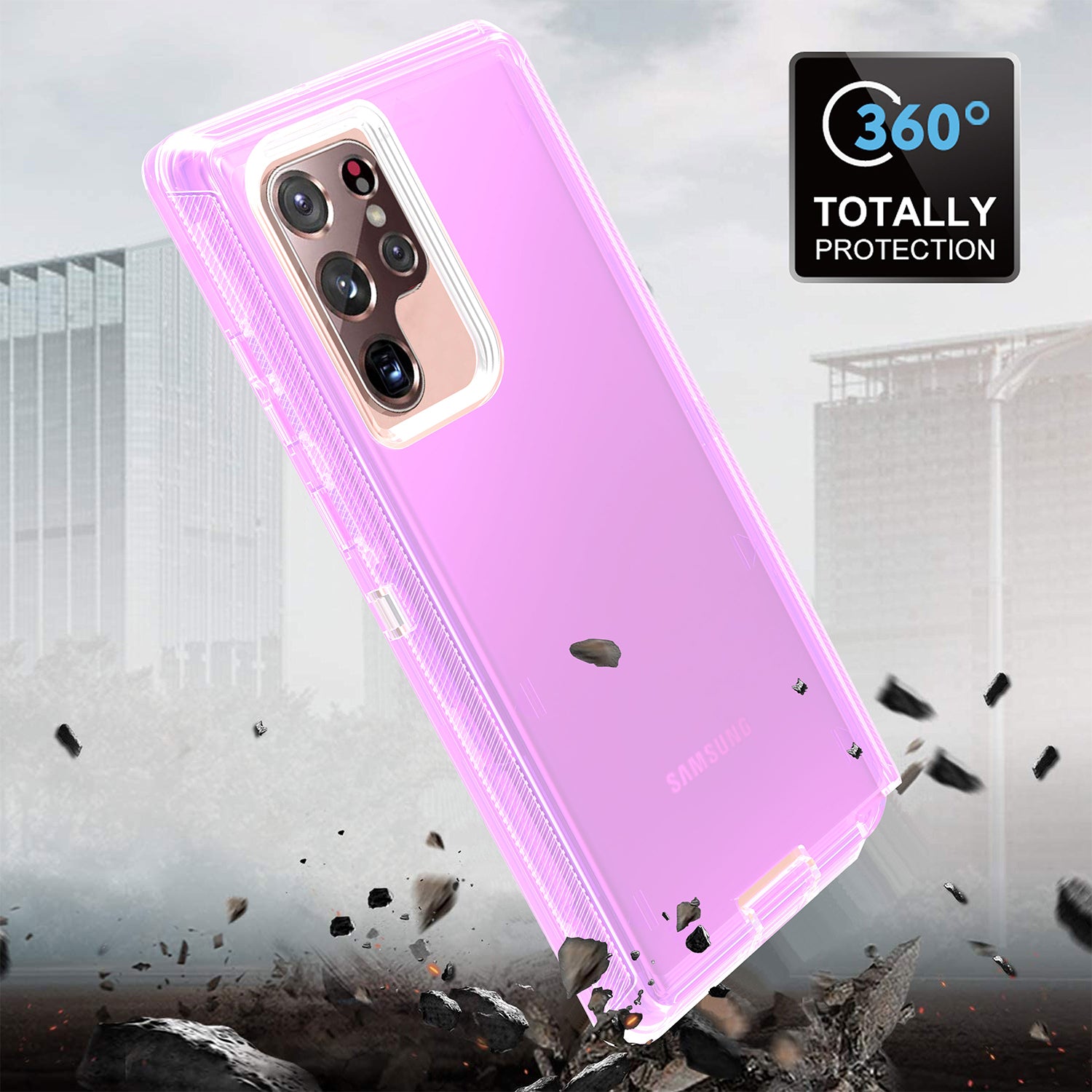 Galaxy S23 Ultra Transparent Full Protection Heavy Duty Case