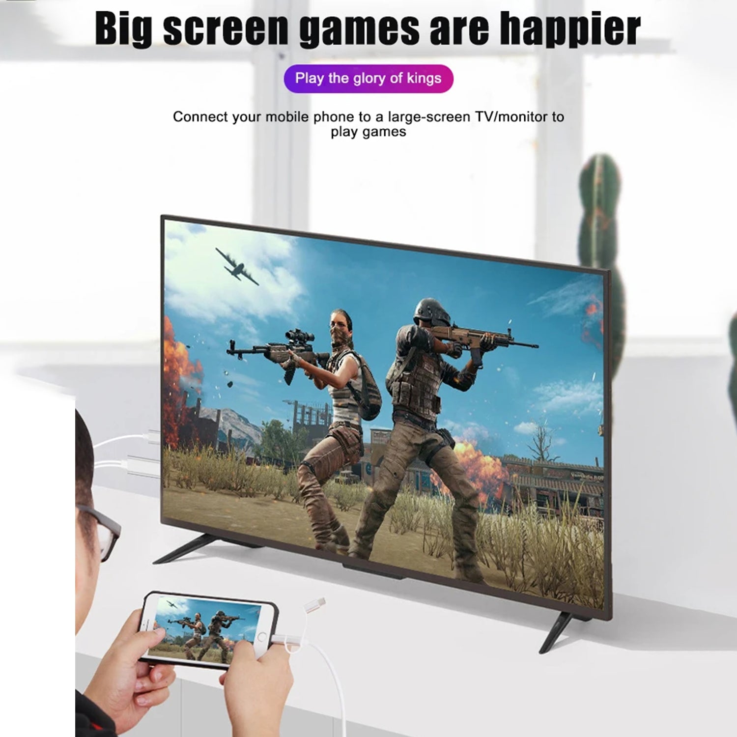 HDTV Cable for Lightning & Micro USB Connector 2 in 1