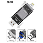 32GB 3 in 1 i Flash Drive for Apple iOS Devices & Android & Computers