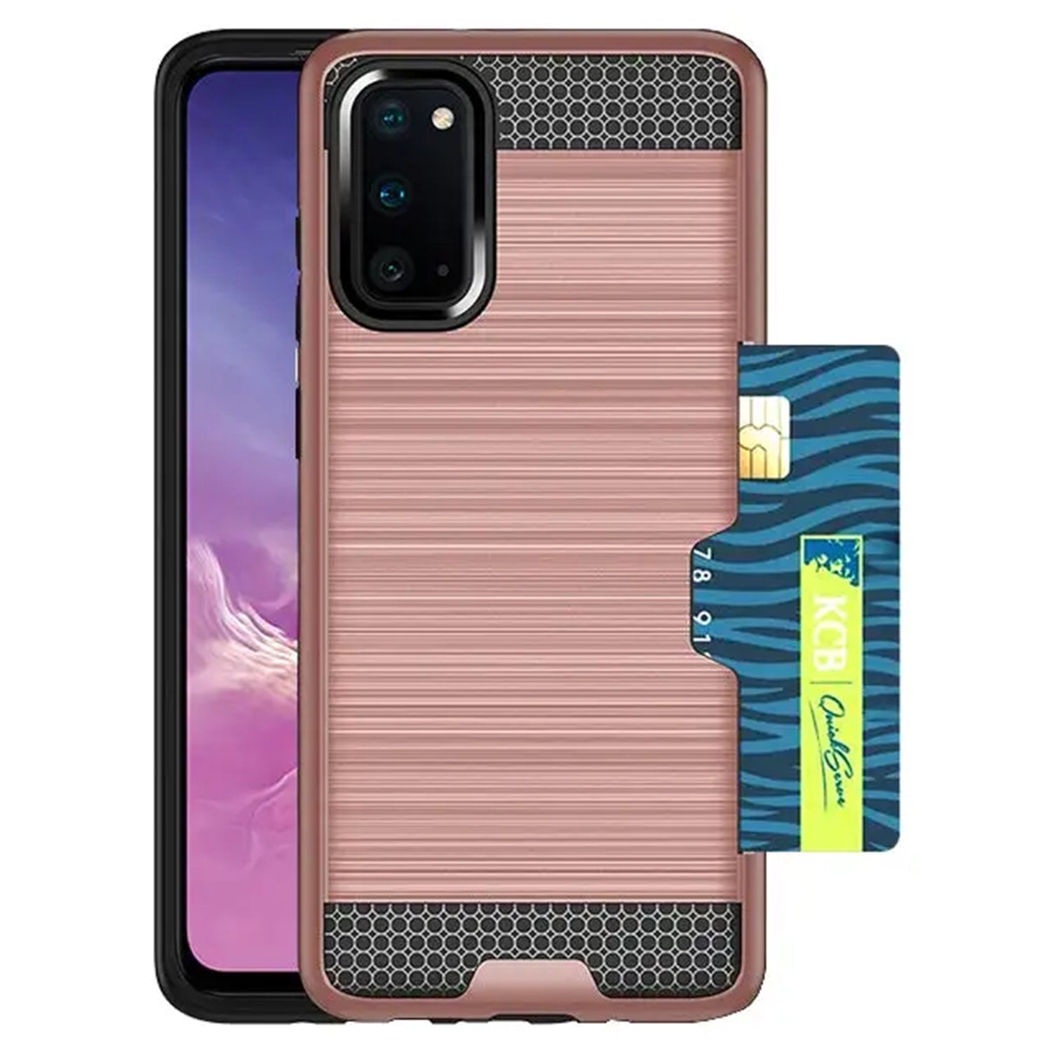 Slidable Card Holder case Compatible with Samsung Galaxy S20