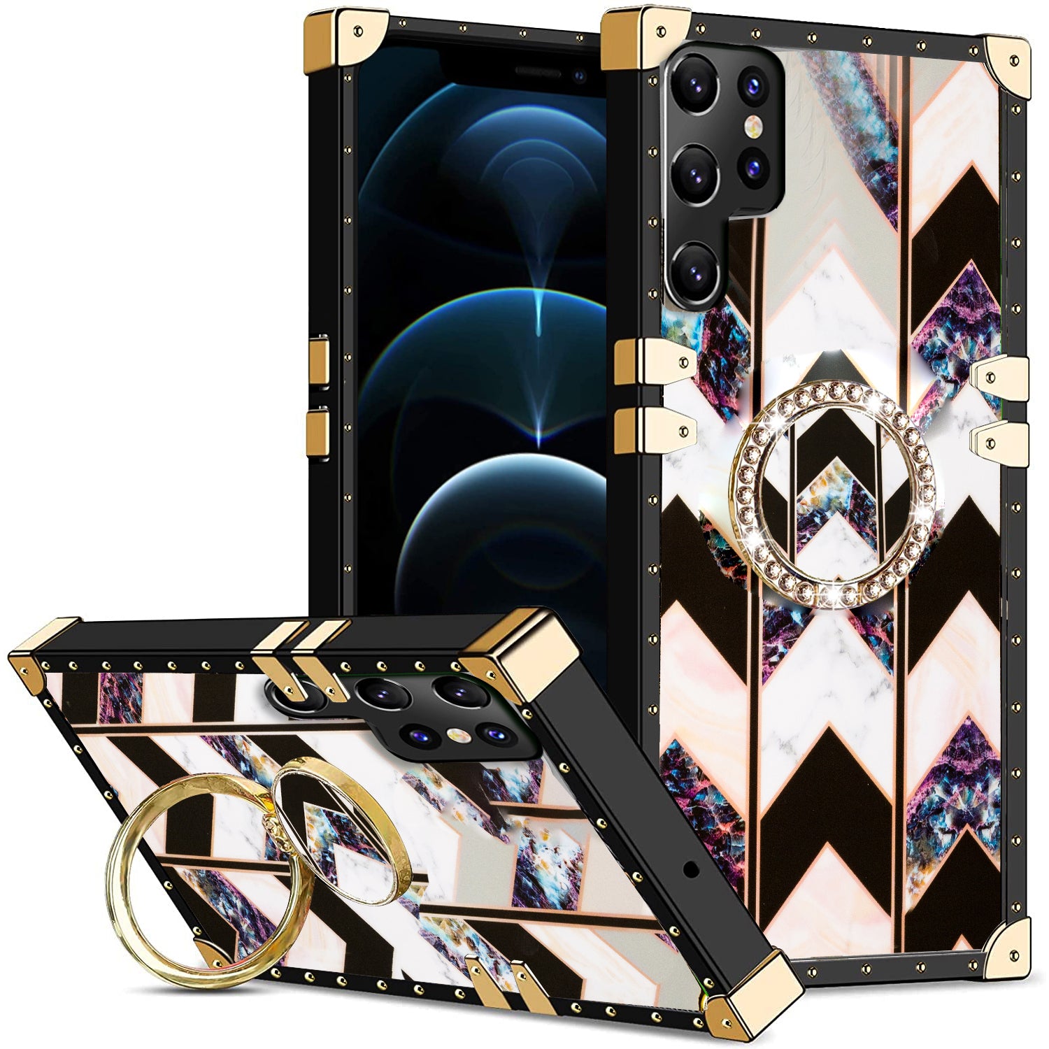 Samsung Galaxy S23 Ultra TPU luxury  fashion case with kickstand