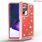 Transparent Floating Glitter Heavy Duty Case for Samsung Galaxy S22 Ultra