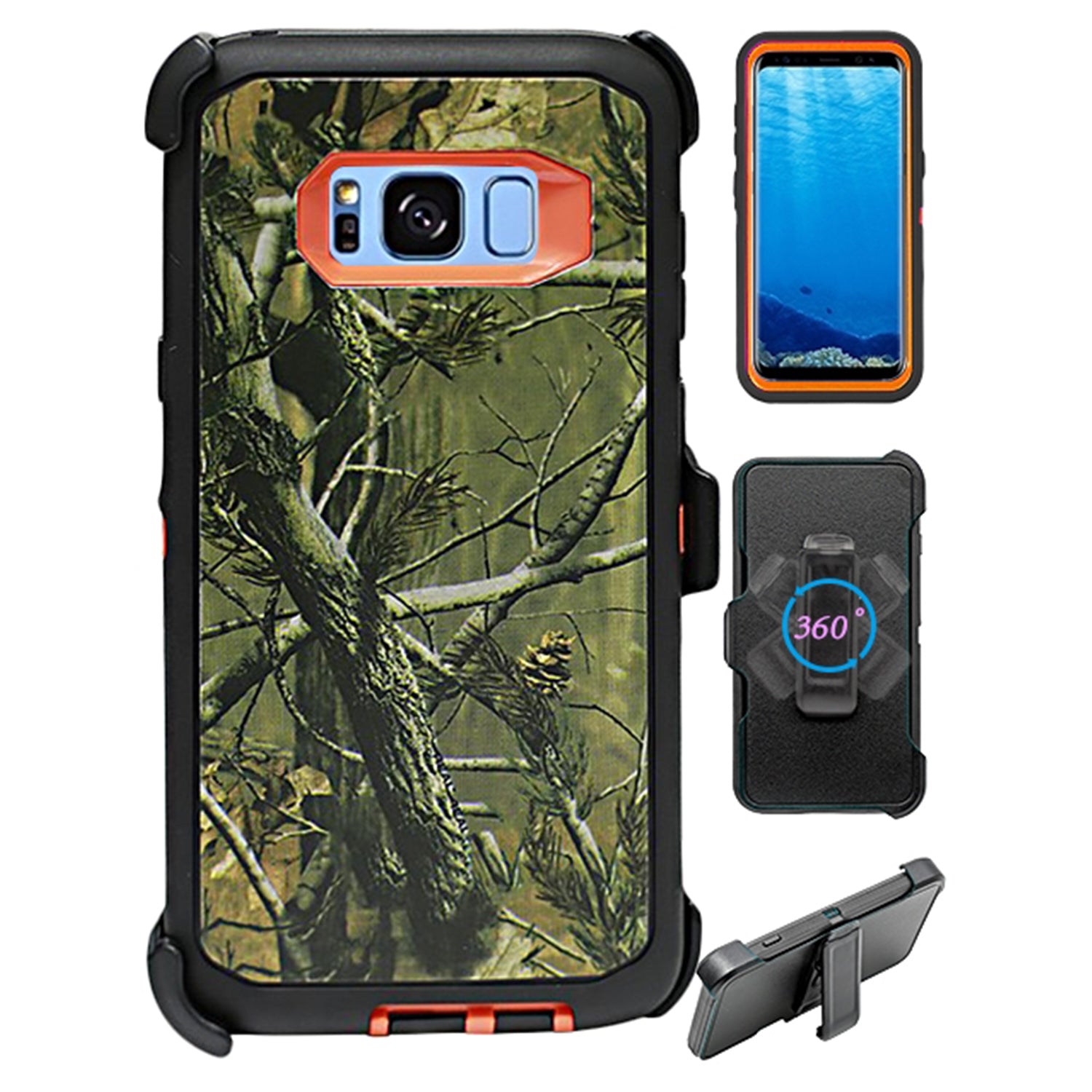 Galaxy S8 Plus & Shock Reduction Case with Belt Clip (No Screen) Design Full body/Heavy Duty Protection Case