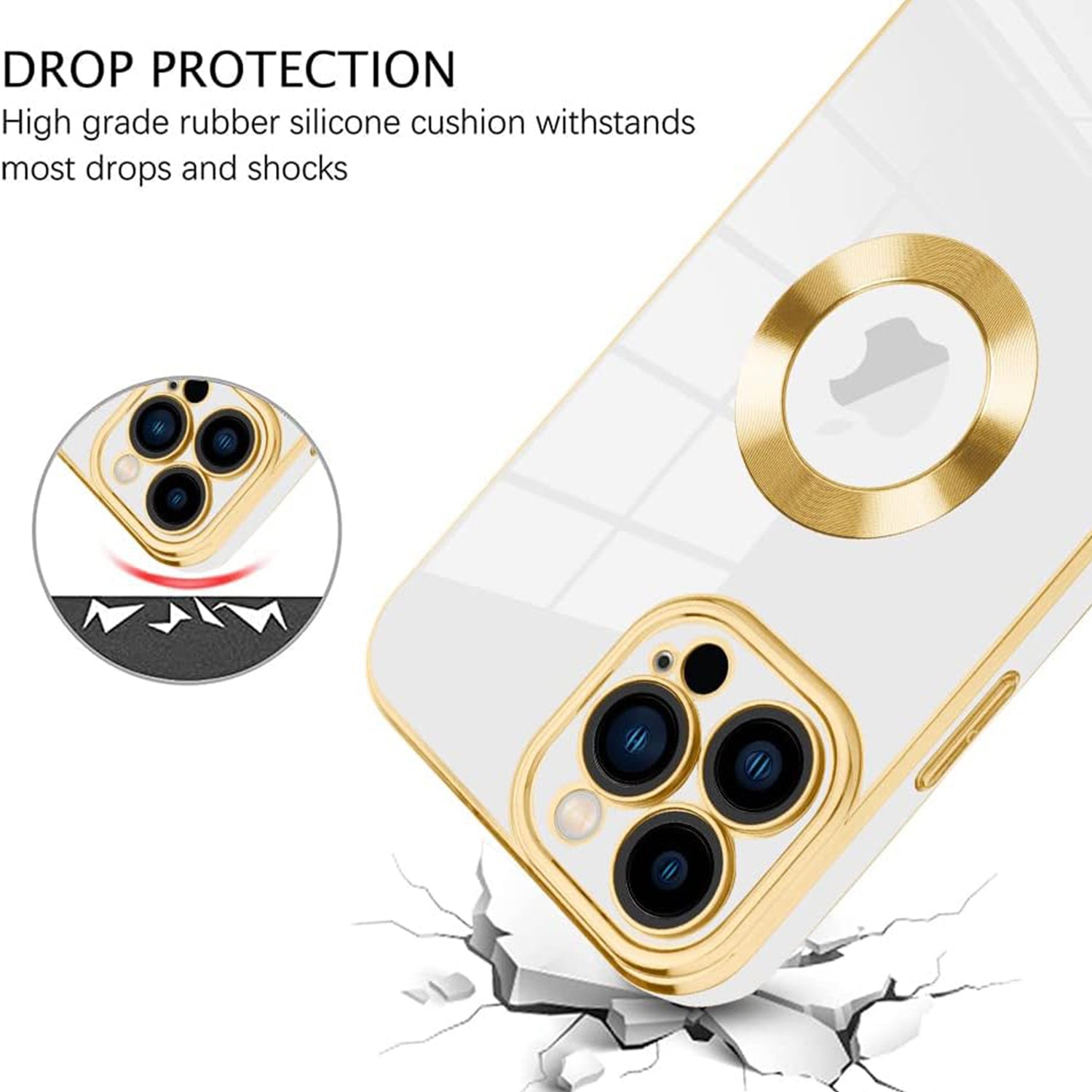 iPhone 13 Pro Max Electroplated logo hollow out color case