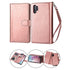 Samsung Galaxy Note 10 Plus 2 in 1 Leather Wallet Case With 9 Credit Card Slots and Removable Back Cover