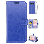 Note 8 Real Plain Leather Wallet Case