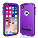 Apple iPhone XR (6.1") 360 Full Protective Waterproof Case with Built-in Screen Fingerprint Protector (Black)