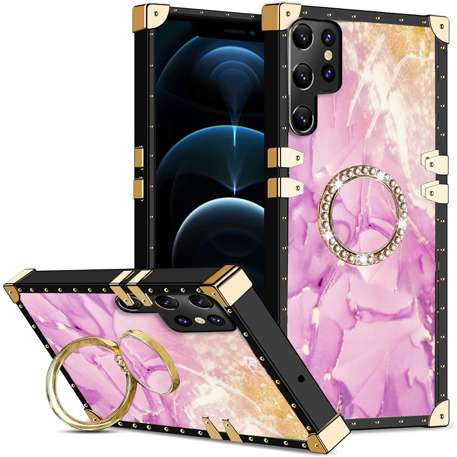 Samsung Galaxy S23 Ultra TPU luxury  fashion case with kickstand
