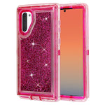Transparent Floating Glitter Heavy Duty Case Compatible with Samsung Galaxy Note 10