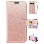 Note 8 Real Plain Leather Wallet Case