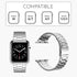 38/40 mm Stainless Steel Wristband with Butterfly Buckle for i-Watch Series 4/3/2/1 - Rose Gold