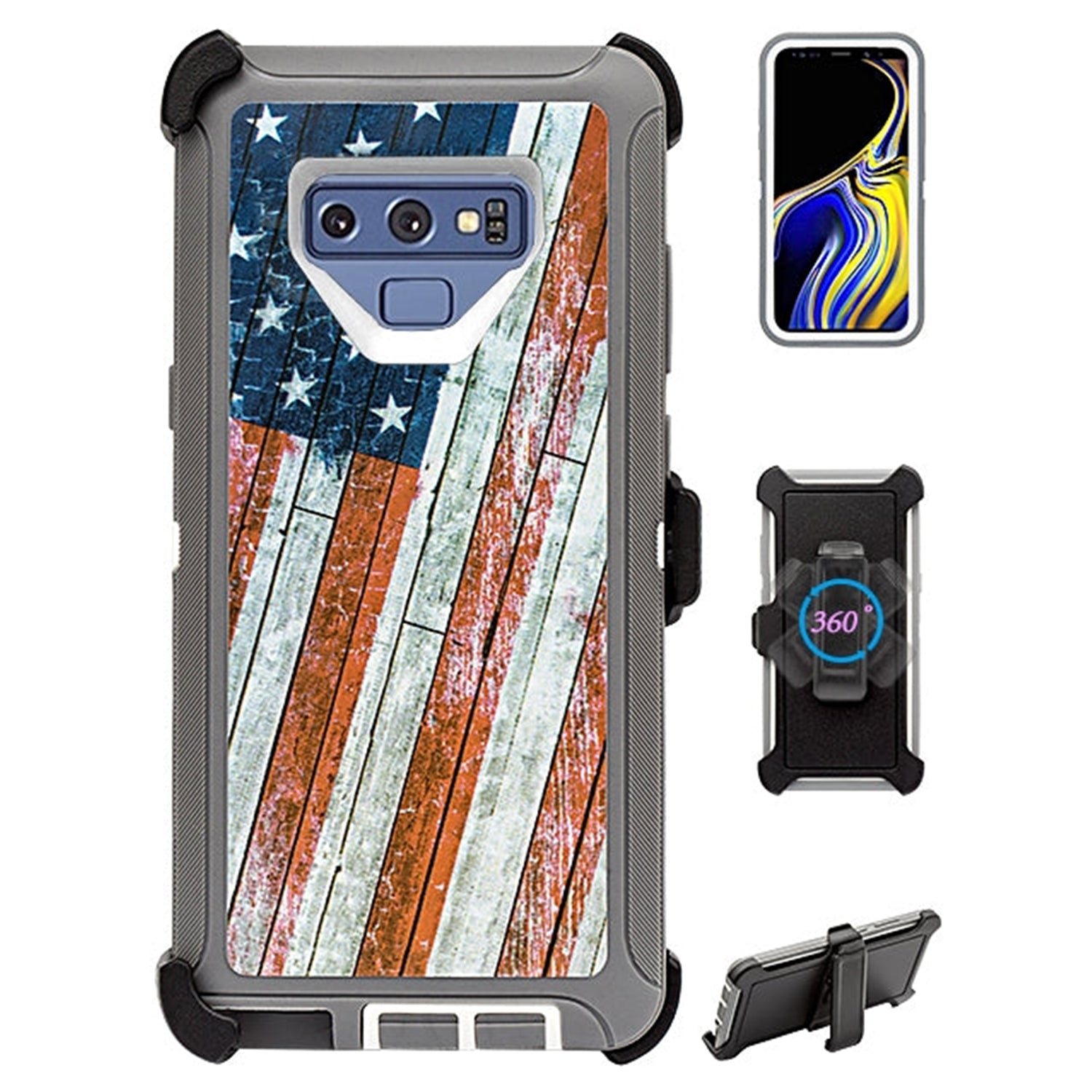 Galaxy Note 9 Design Full Protection Heavy Duty Case for (No Screen)