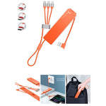 3 in 1  Fast charging small and exquisite  data cables-White