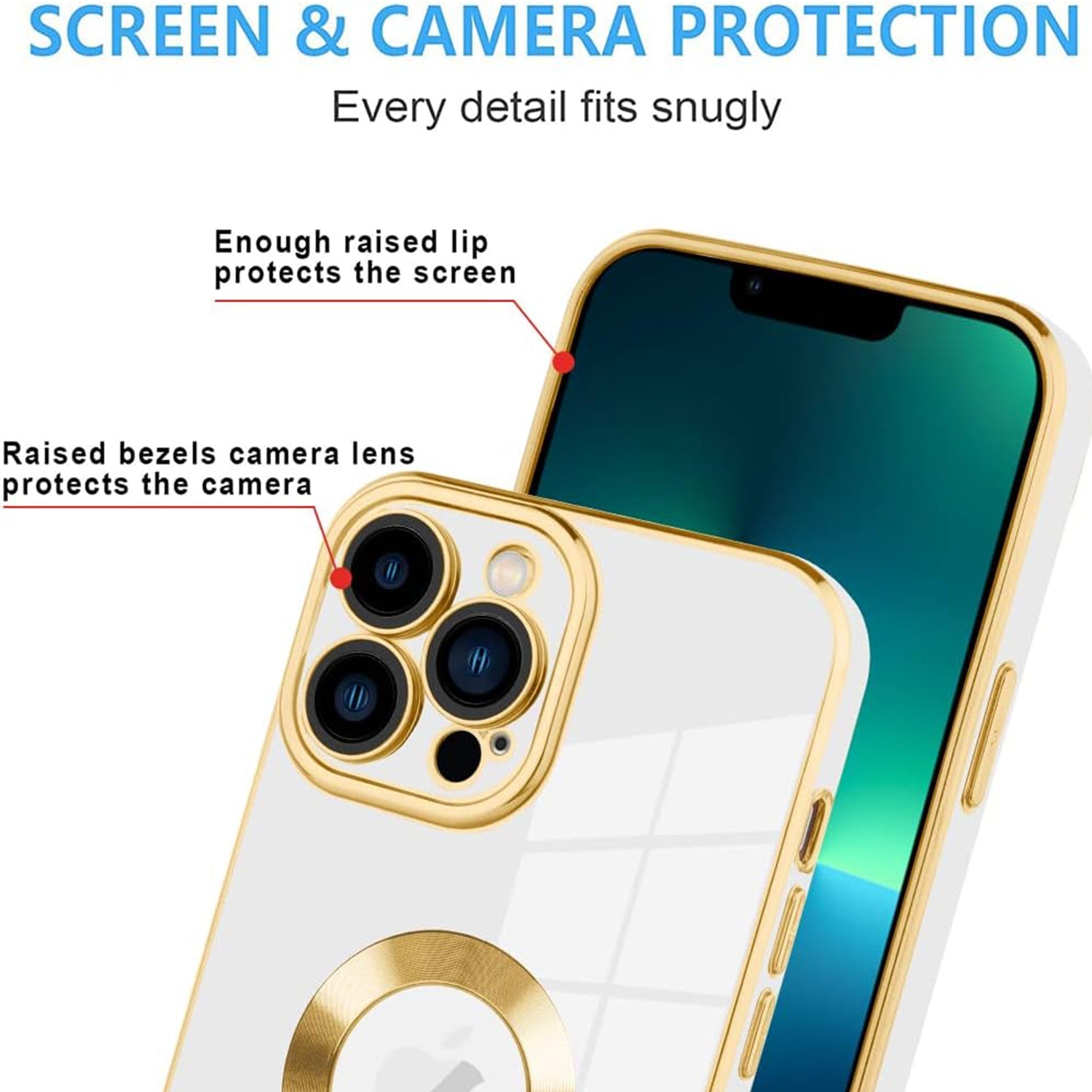 iPhone 13 Pro Max Electroplated logo hollow out color case