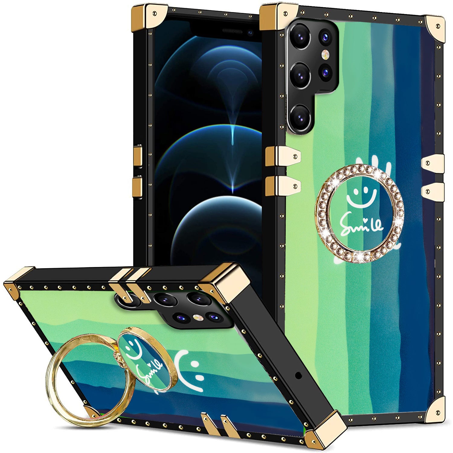 Samsung Galaxy S23 Ultra TPU luxury  fashion case with kickstand