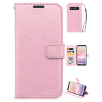 Note 8 Real Plain Leather Wallet Case
