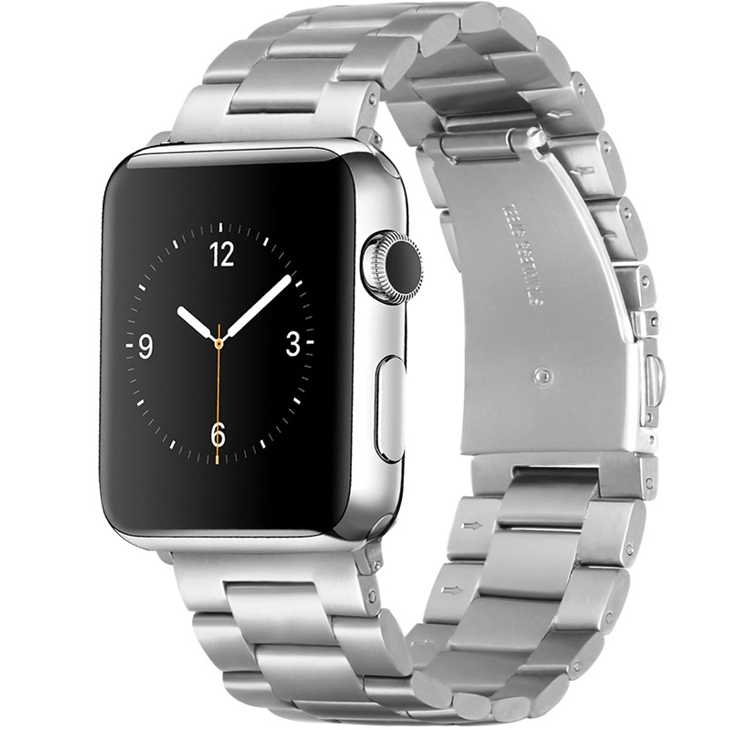 38/40 mm Stainless Steel Wristband with Butterfly Buckle for i-Watch Series 4/3/2/1 - Rose Gold
