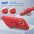 Soft Liquid Silicone Case With Stand Ring Holder For iPhone 13 Pro Max (6.7")