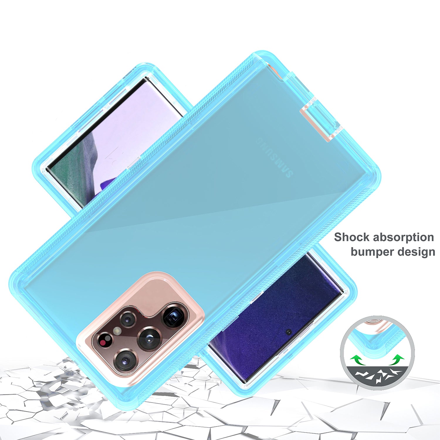 Galaxy S23 Ultra Transparent Full Protection Heavy Duty Case