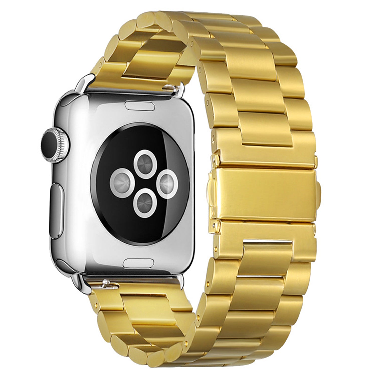 42/44 mm Stainless Steel Wristband with Butterfly Buckle for i-Watch Series 4/3/2/1