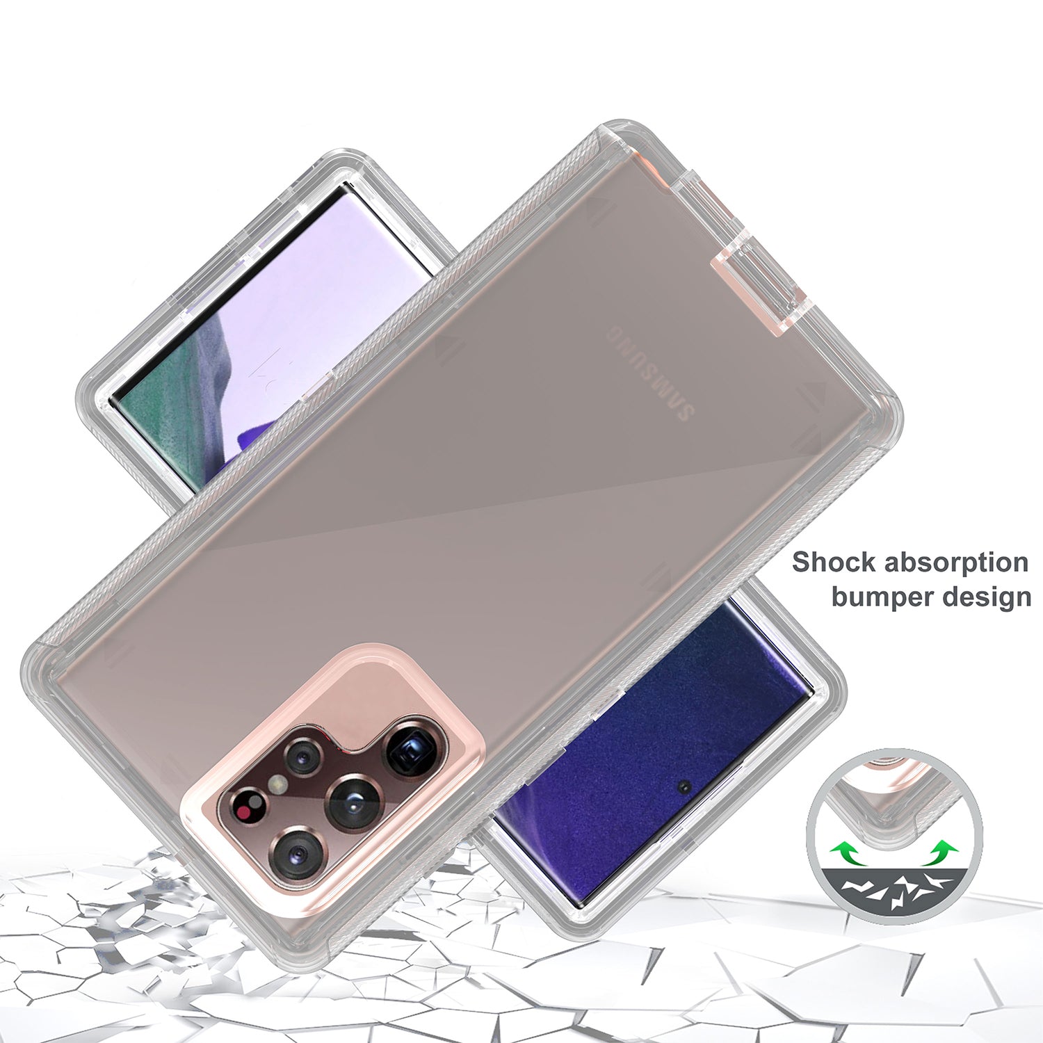 Galaxy S23 Ultra Transparent Full Protection Heavy Duty Case