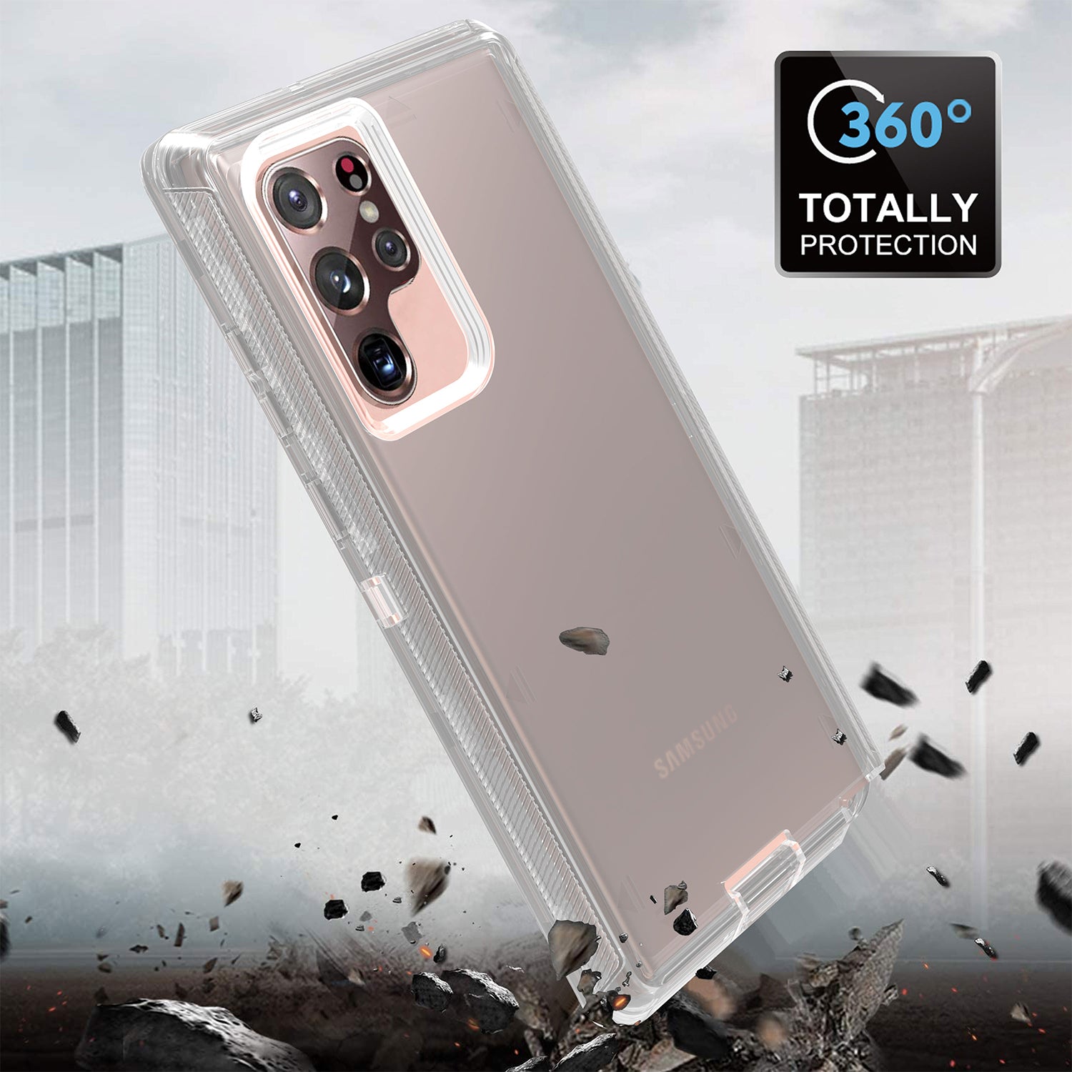 Galaxy S23 Ultra Transparent Full Protection Heavy Duty Case