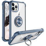 Transparent Ring Magnetic GPS car mount Phone Holder Case for iPhone 12 Pro Max (6.7") Case