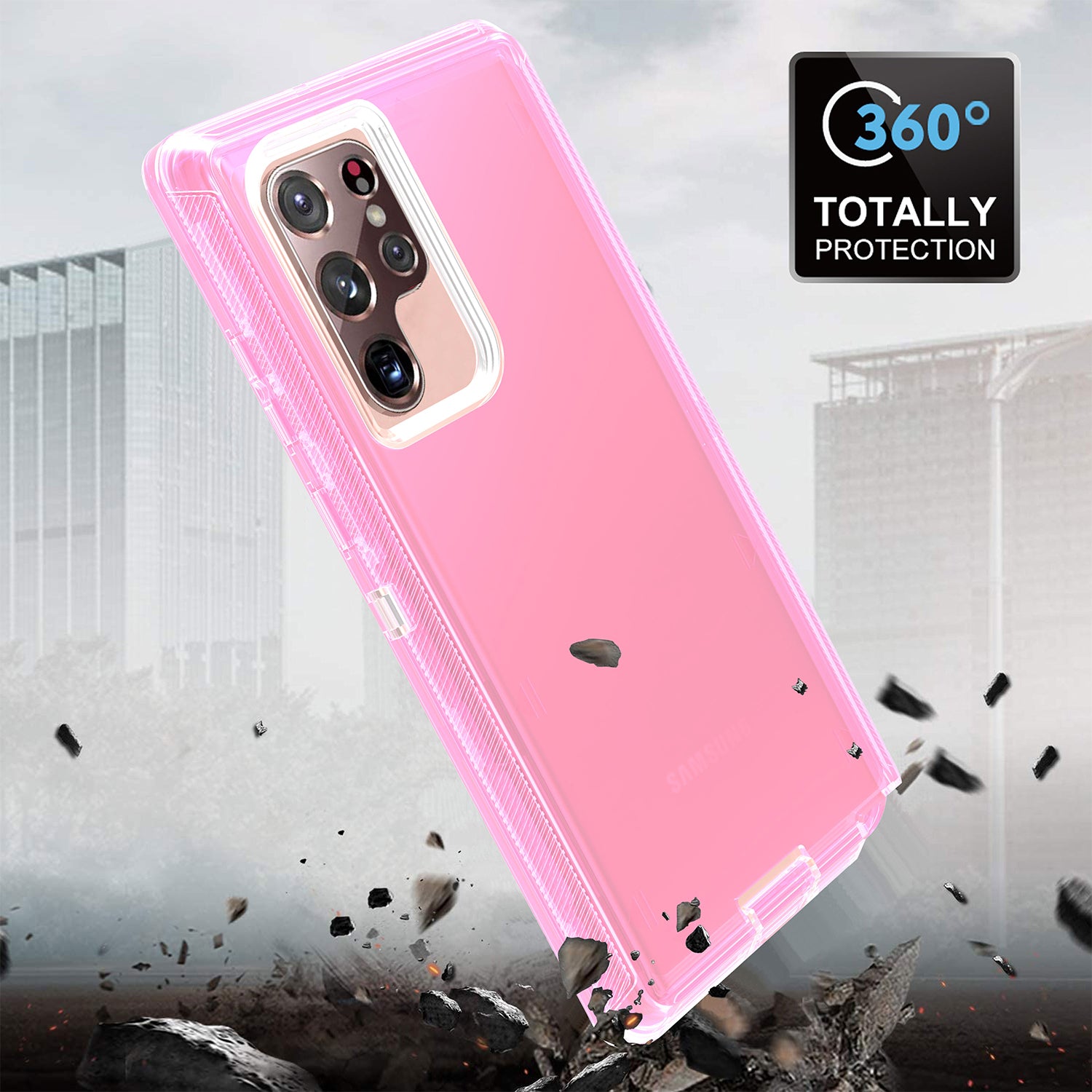Galaxy S23 Ultra Transparent Full Protection Heavy Duty Case