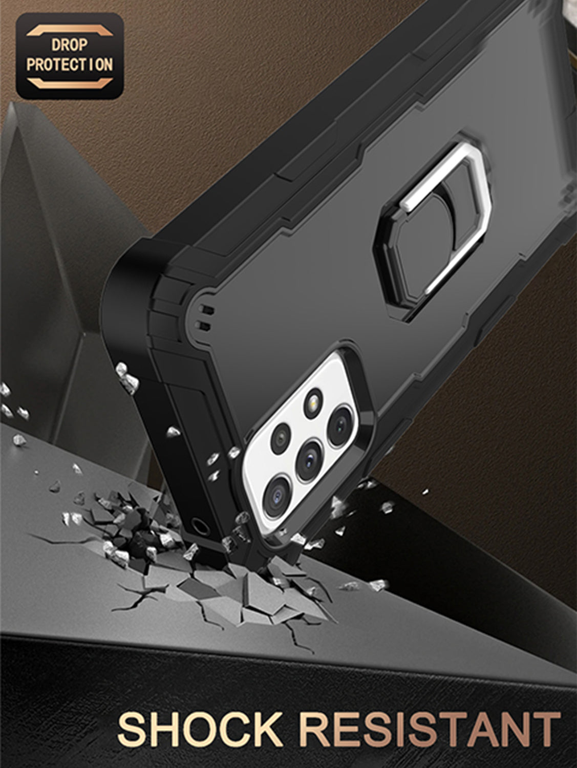 Full azimuth protection hardware bracket silicone case for Samsung Galaxy A72(5G)Case