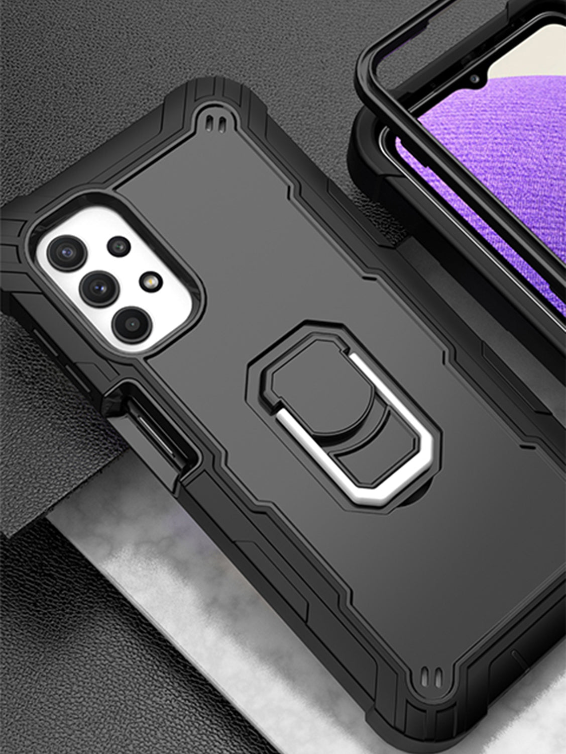 Full azimuth protection hardware bracket silicone case for Samsung Galaxy A72(5G)Case