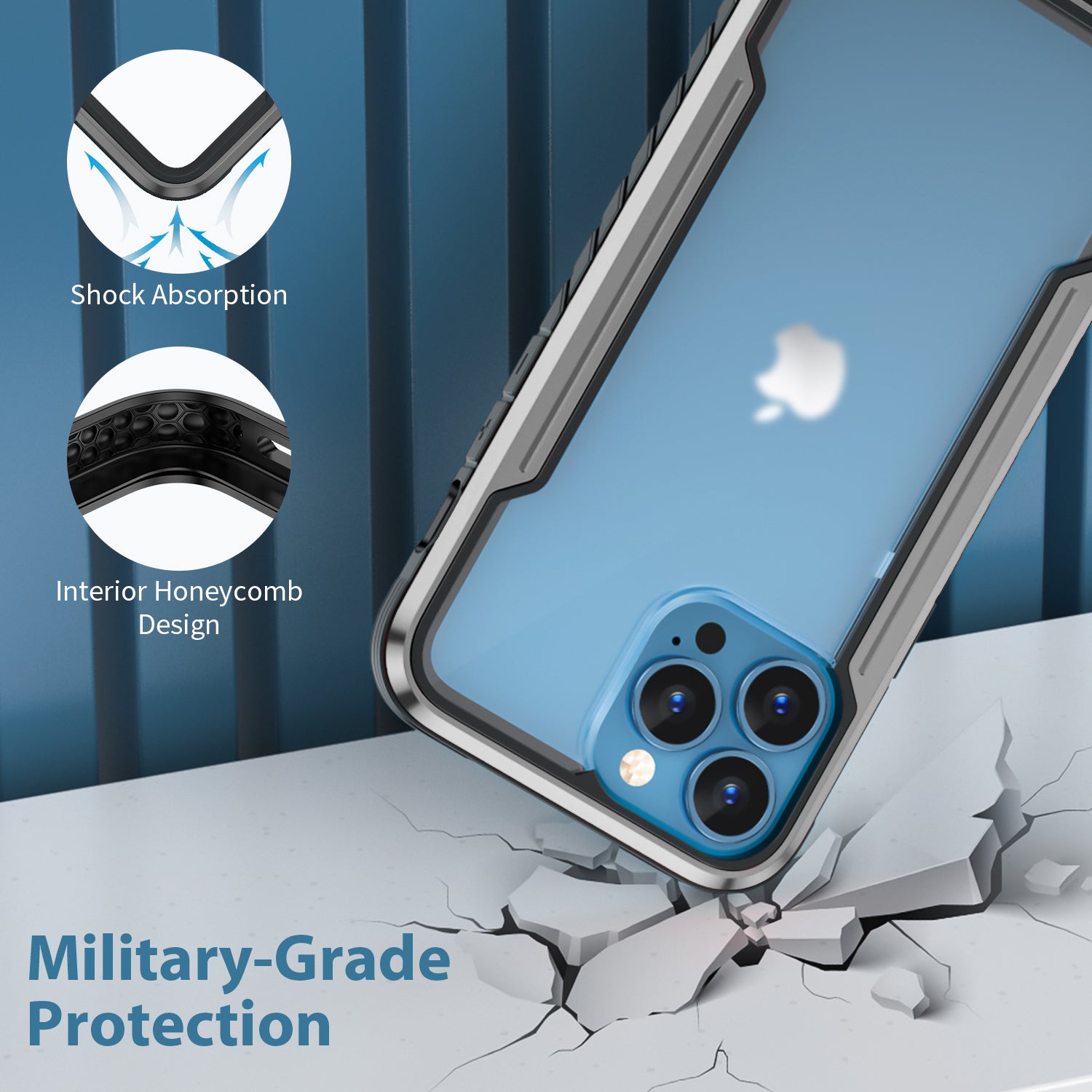 iPhone 11 Pro Max Case  with Colorful Bumper Full Body Heavy Duty Protection