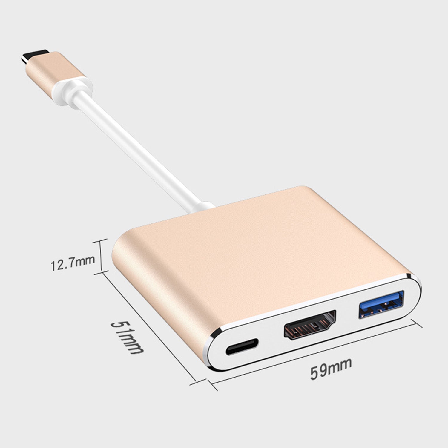 3in1 HDMI USB-C digital audio-video multi-port adpter