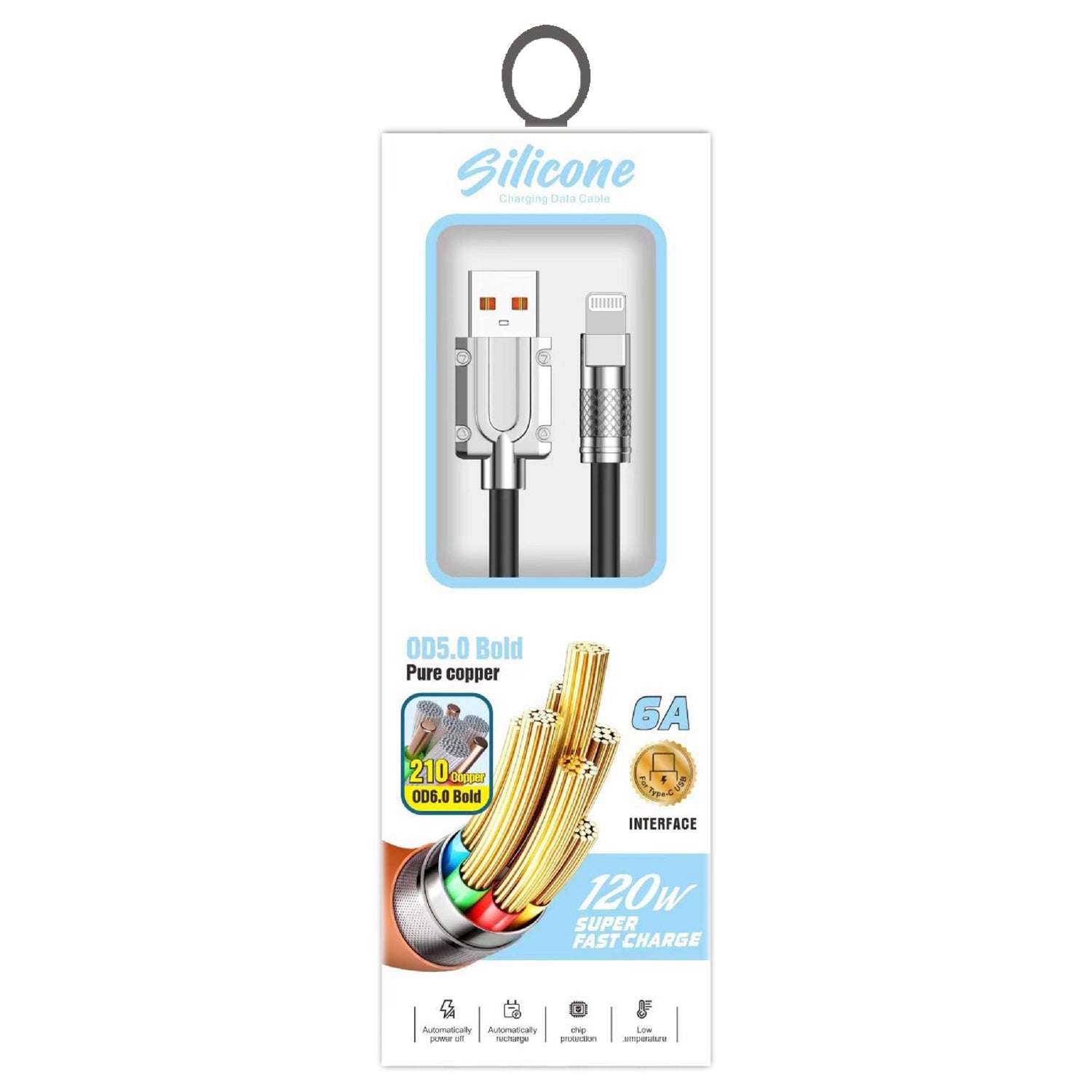 3FT USB to Lightning magnetically Fast Charge & Sync cable