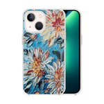 iPhone 14/13 TPU oil painting flower shiny summer case