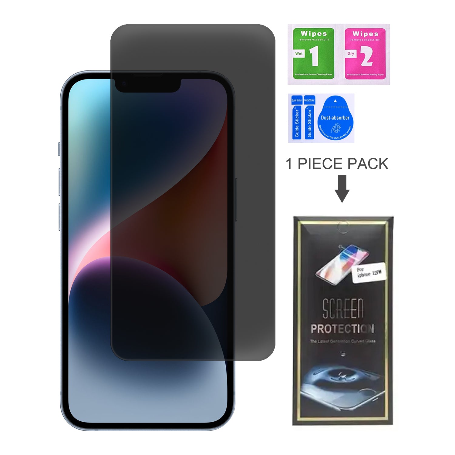 iPhone 14 Plus (6.1'') Privacy Tempered Glass