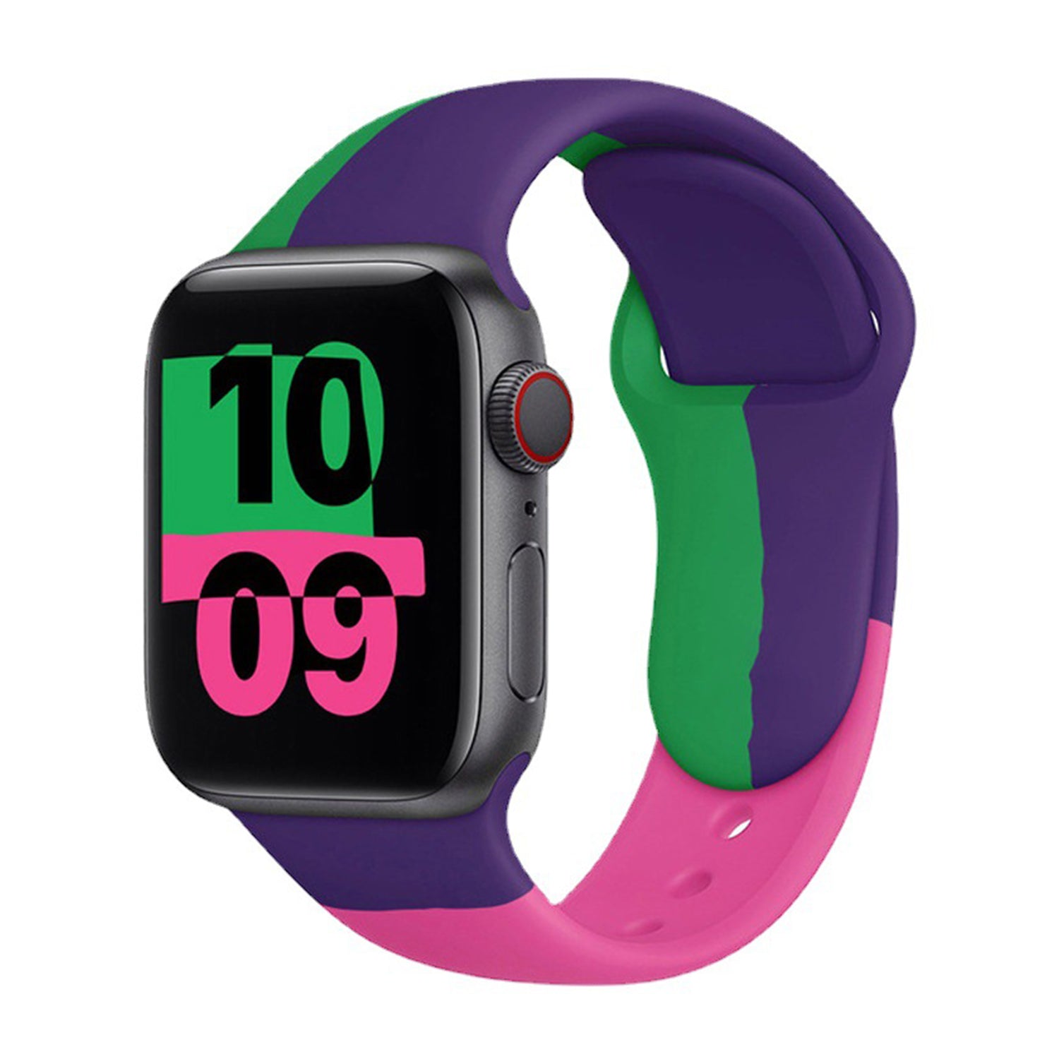 42/44/45mm Color soft silicone strap, suitable for Apple Watch Series 9/SE /7/6/ 5/ 4 /3/ 2/ 1